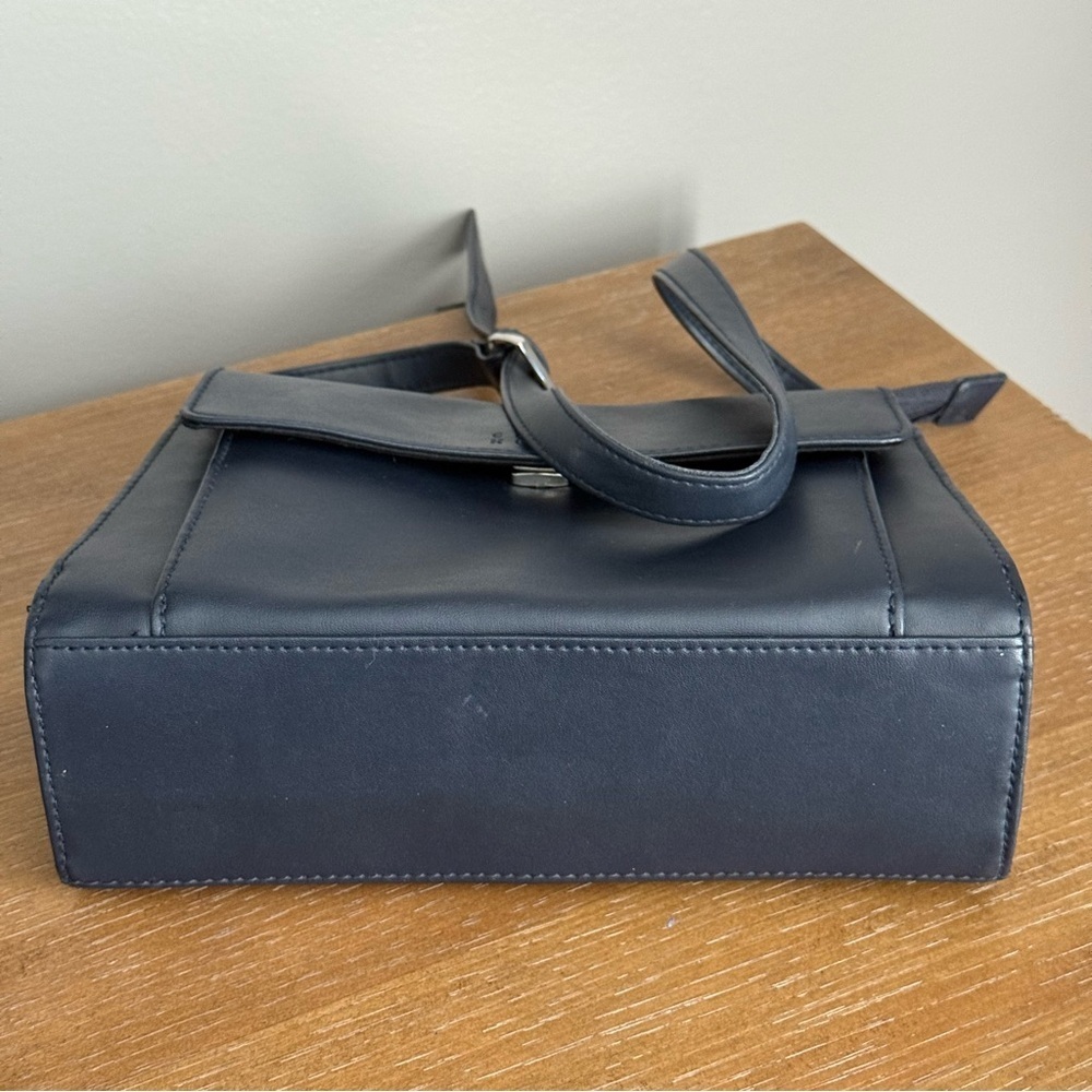 Navy Crazy Horse Minimalist Shoulder Bag - Picture 5 of 12